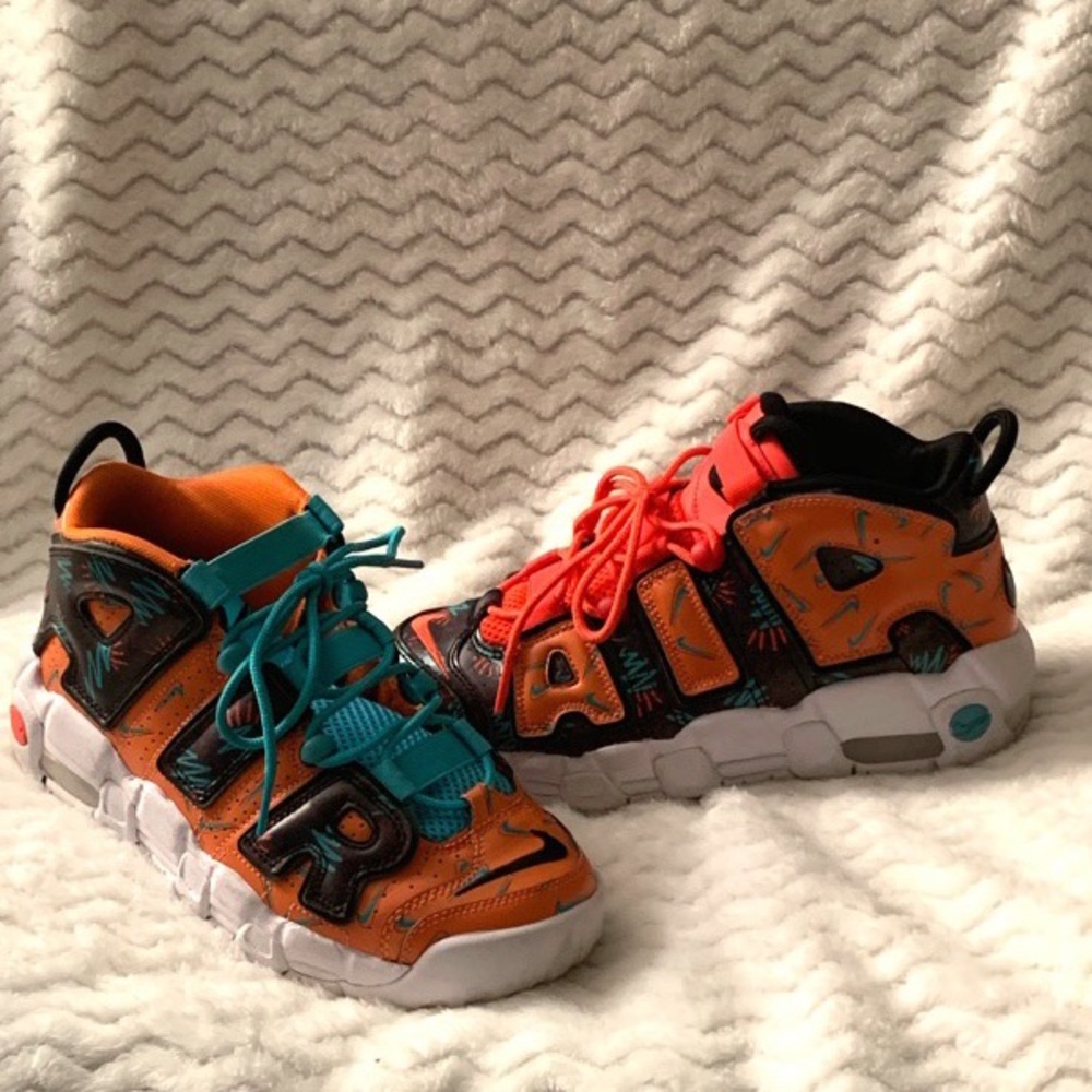 Nike Air Uptempo. Purple/ Orange. Size: 5.5